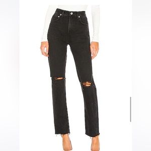 AGOLDE CHERIE HIGH RISE STRAIGHT JEANS IN DISTORTION - size 25